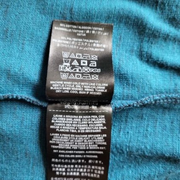 Guess Henley style sweater, teal green, medium - Picture 8 of 9